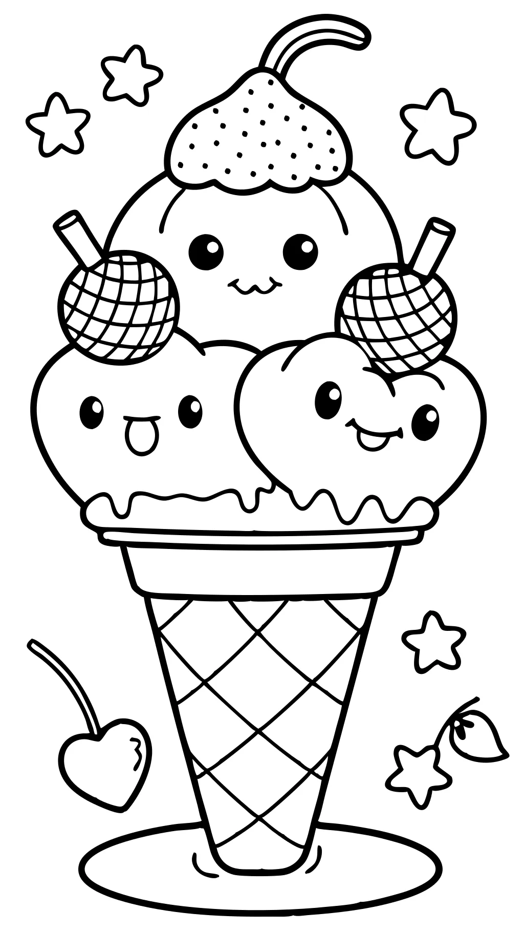 cute ice cream coloring pages